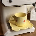 كوب مع صحن- اصفر