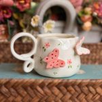 كوب فراشات زهري